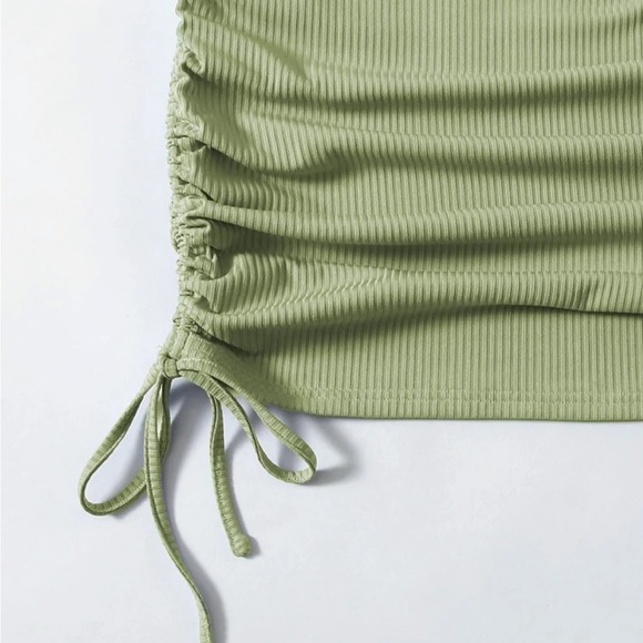 Drawstring Ribbed Bodycon Dress - Picture 4 of 4